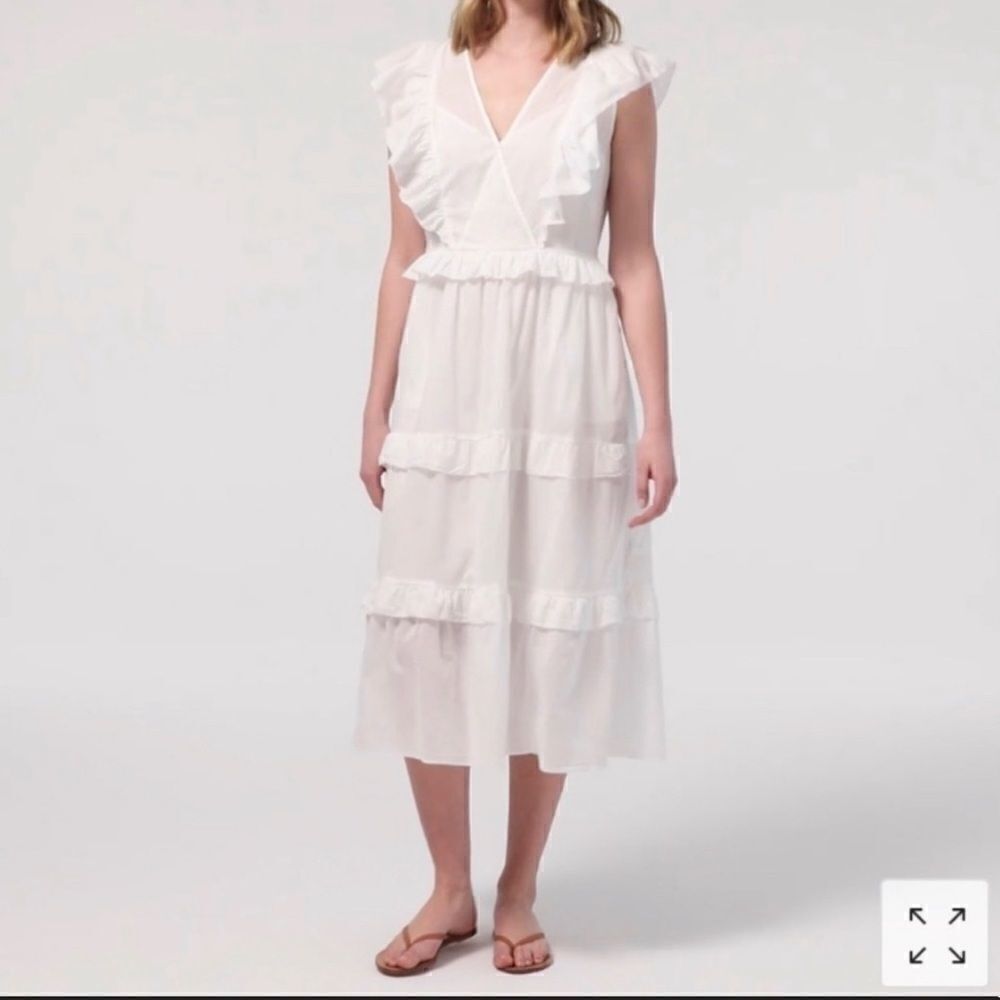 *J.Crew Ruffle-sleeve cotton voile dress